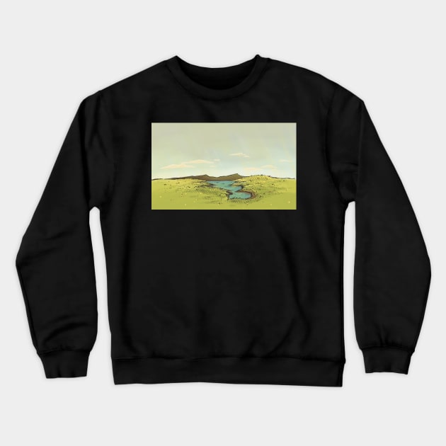 Northern California Marsh Crewneck Sweatshirt by mirandachurch